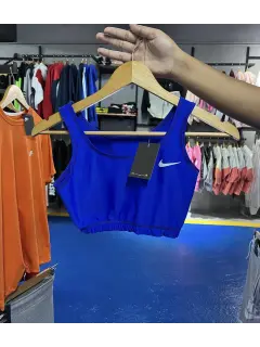 tops licra dama azul rey